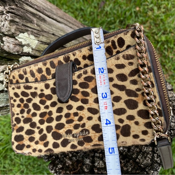 Kate Spade Mini Purse Cheetah Print Fur Crossbody - Picture 8 of 17